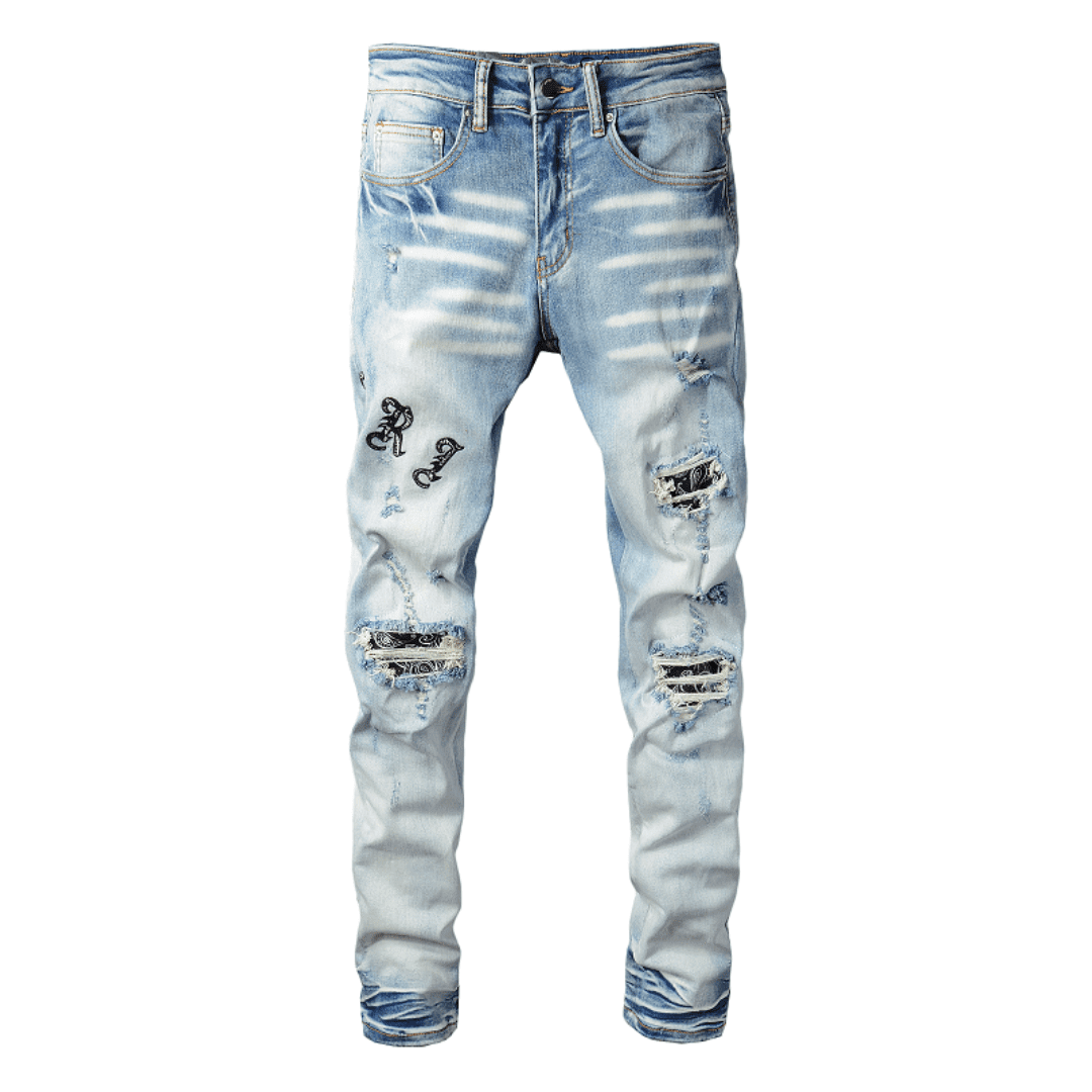 Amiri Blue Distressed Jeans