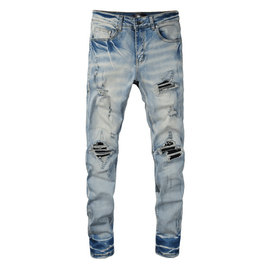 Amiri Ripped Blue Jeans