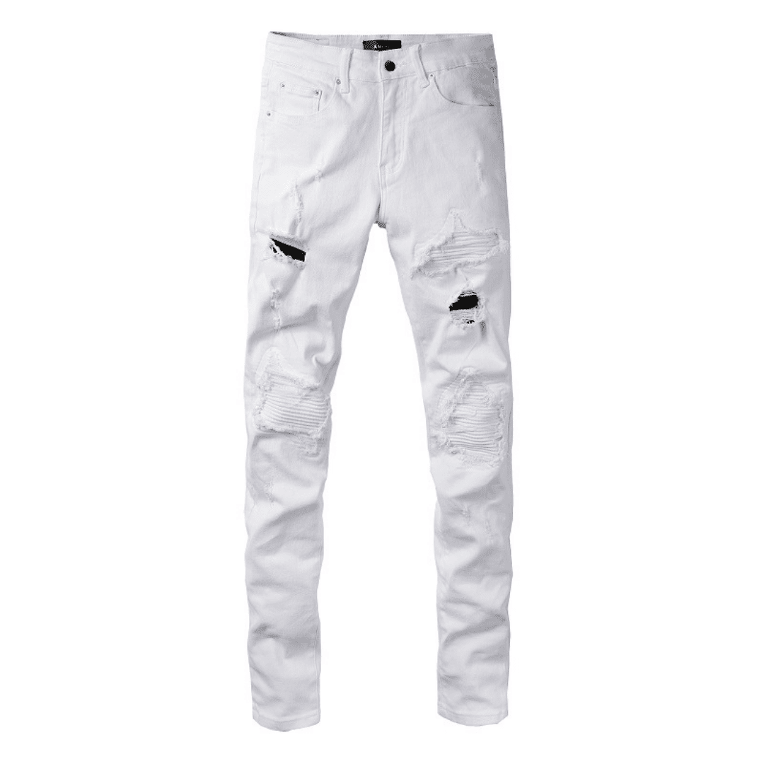 Amiri White Ripped Jeans