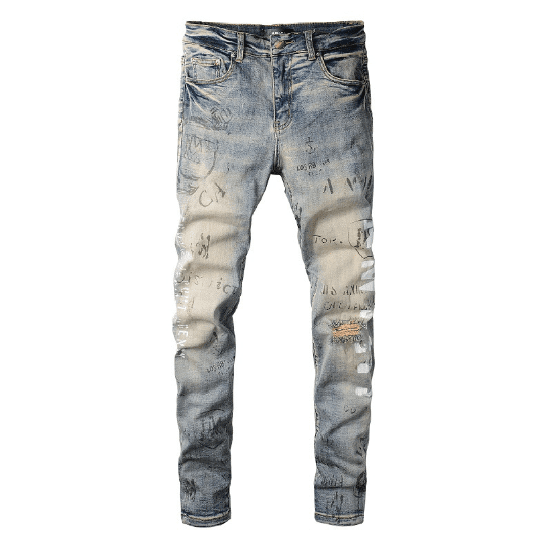 Amiri Paint Effect Jeans