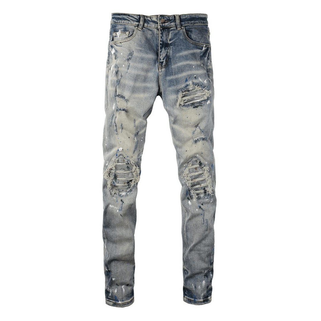 Amiri Blue Ripped Jeans