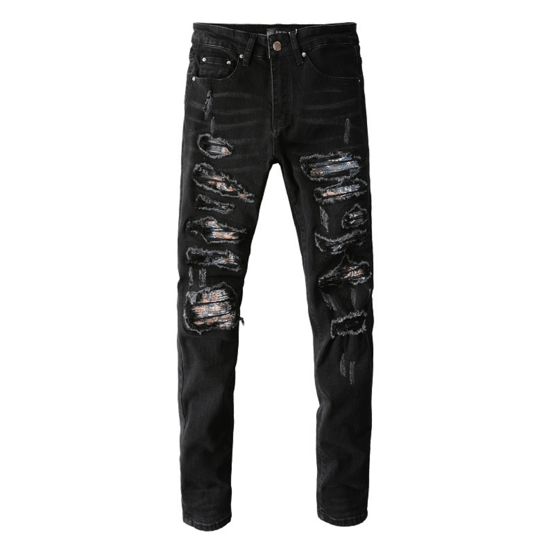 Amiri Distressed Camo Jeans