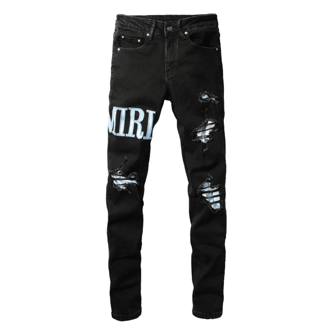 Amiri Blue Distressed Jeans