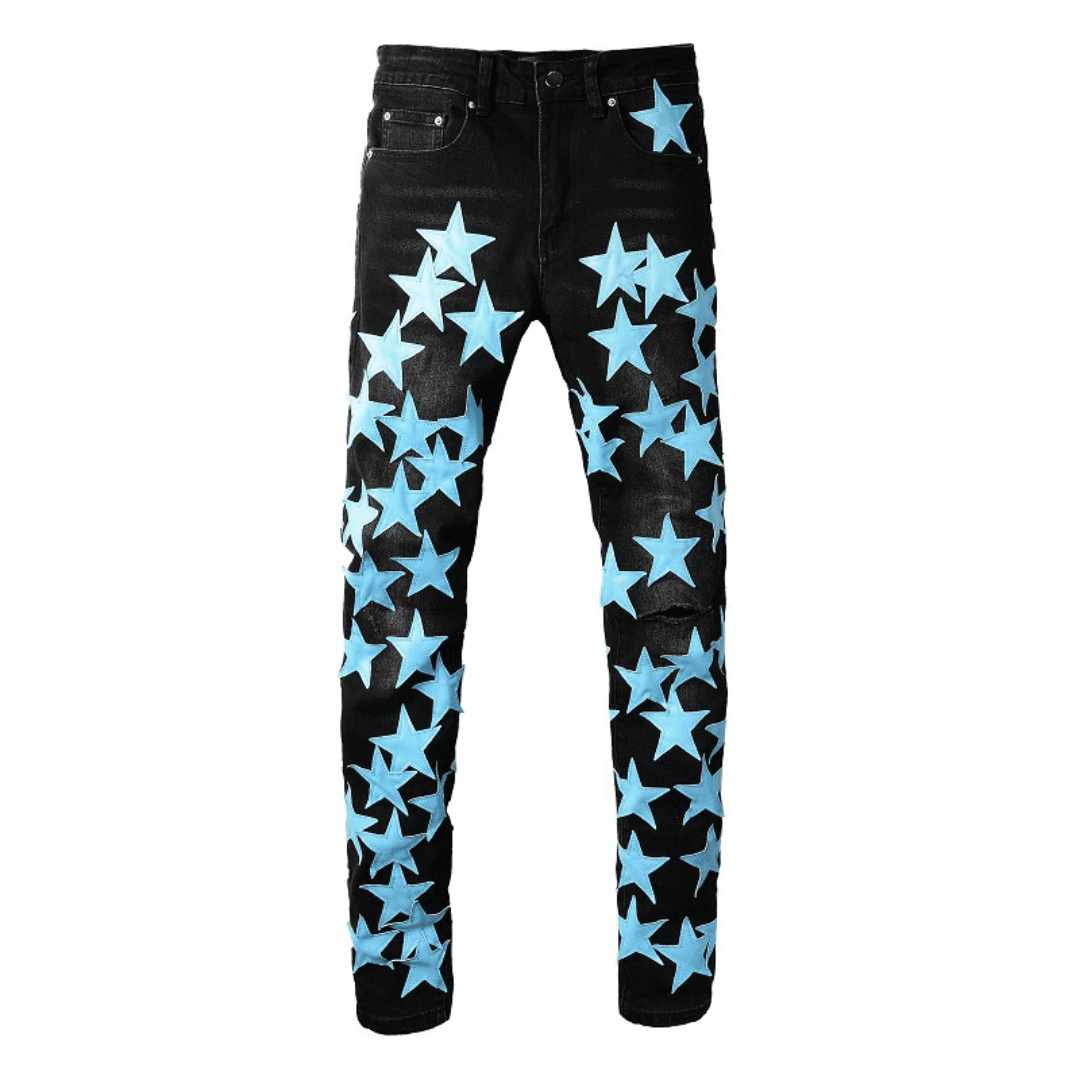 Amiri Blue Star Patch Jeans