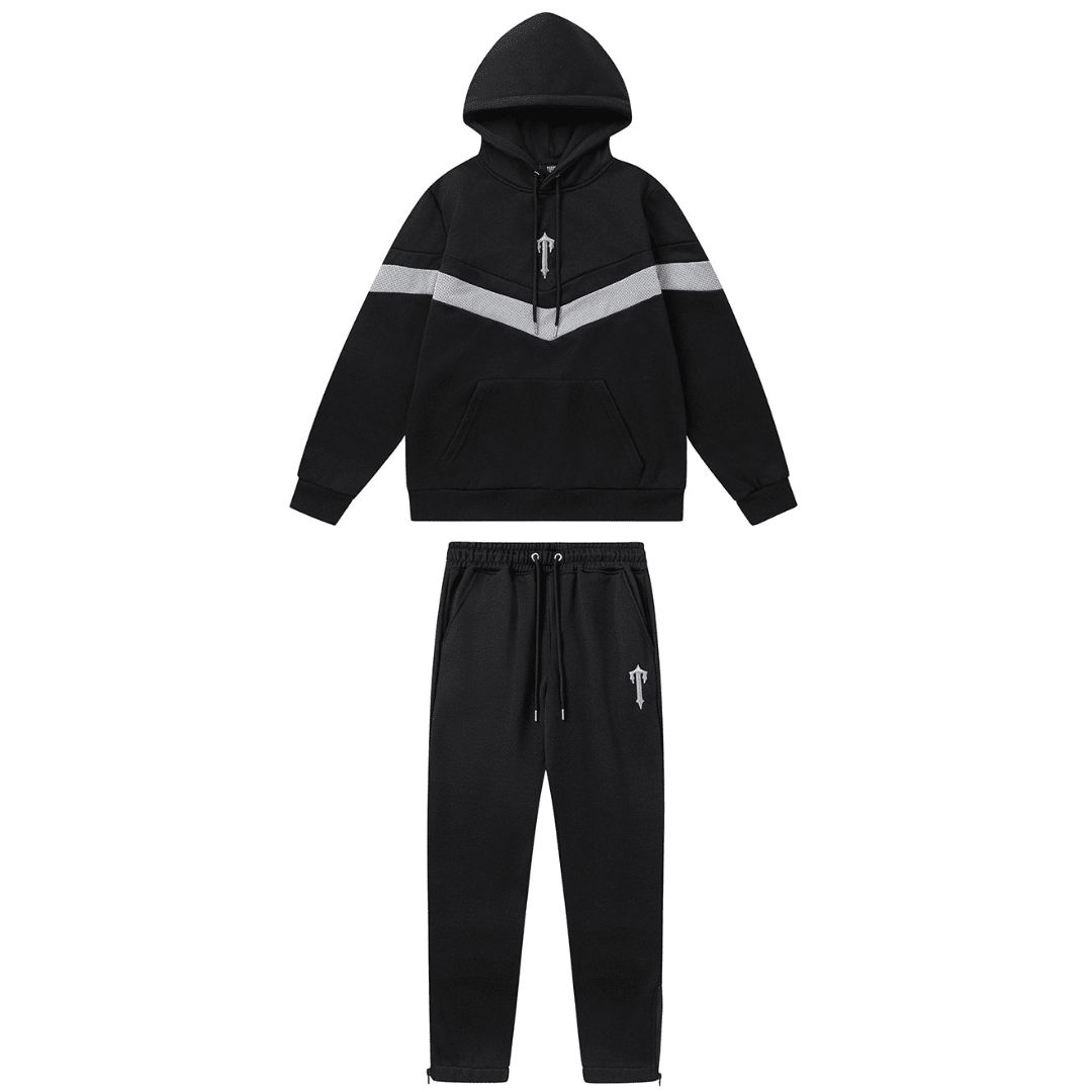 Decoded V- Stripe Black Tracksuit