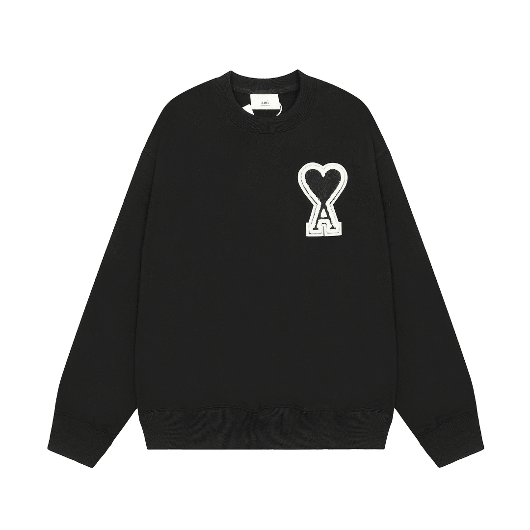 Ami Black Logo Hoodie