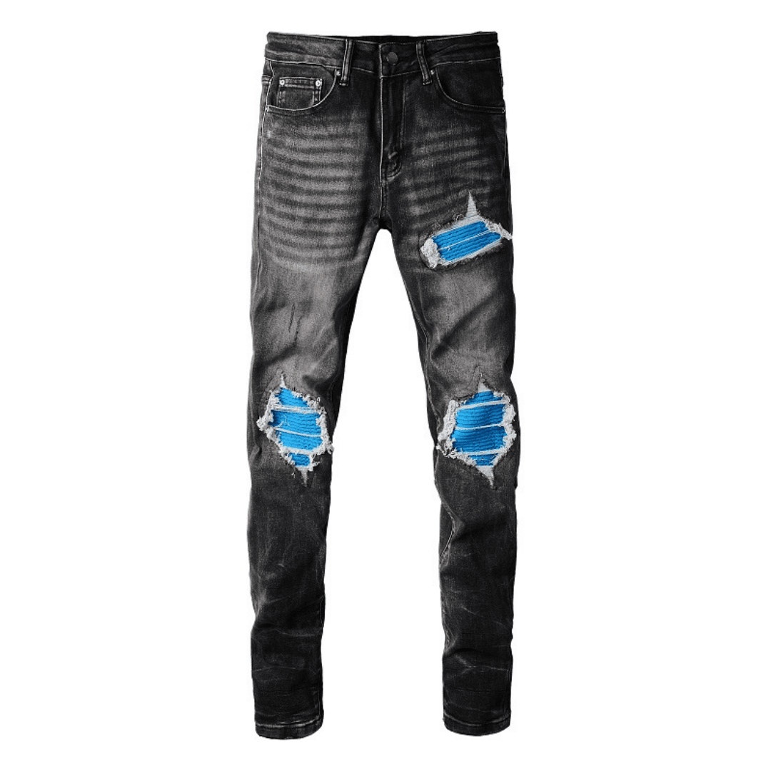Amiri Ripped Blue Jeans